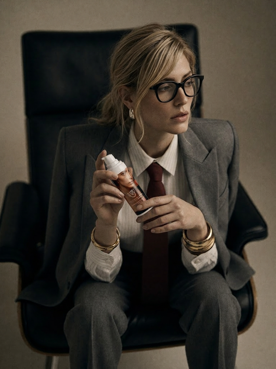 Woman representing the NAJJU face skincare collection
