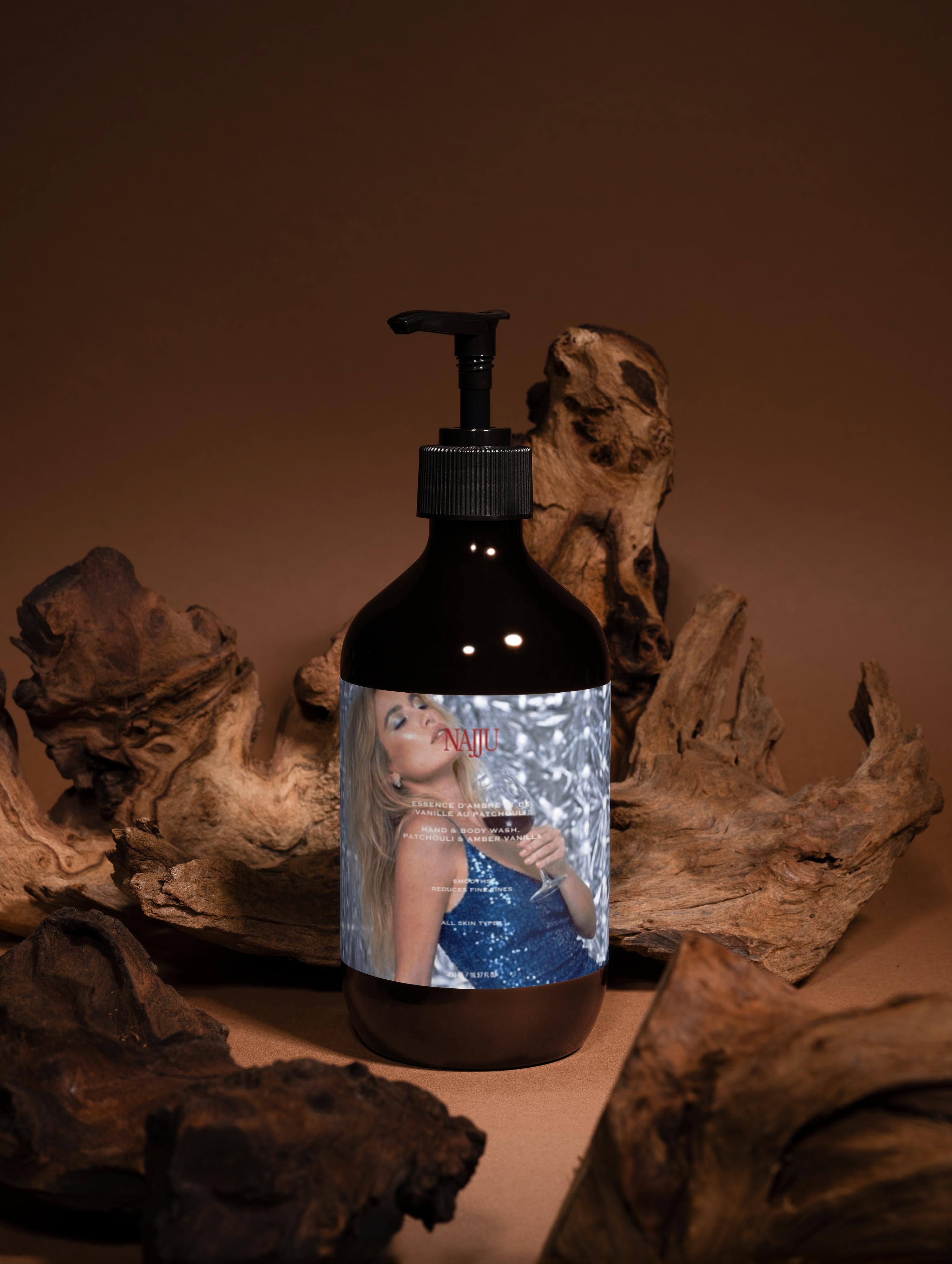 NAJJU Hand & Body Wash, Patchouli & Amber Vanilla