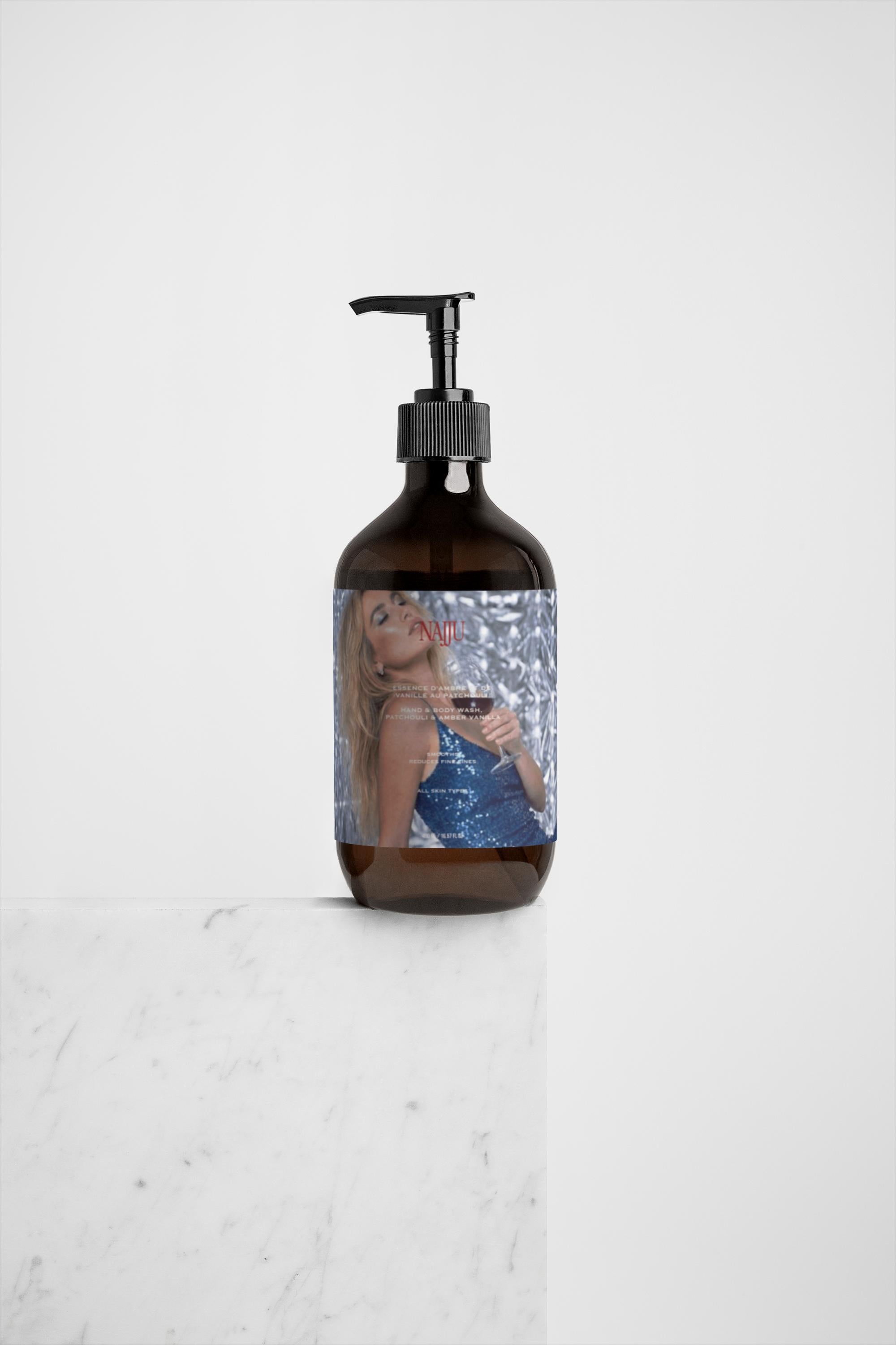 NAJJU Hand & Body Wash, Patchouli & Amber Vanilla