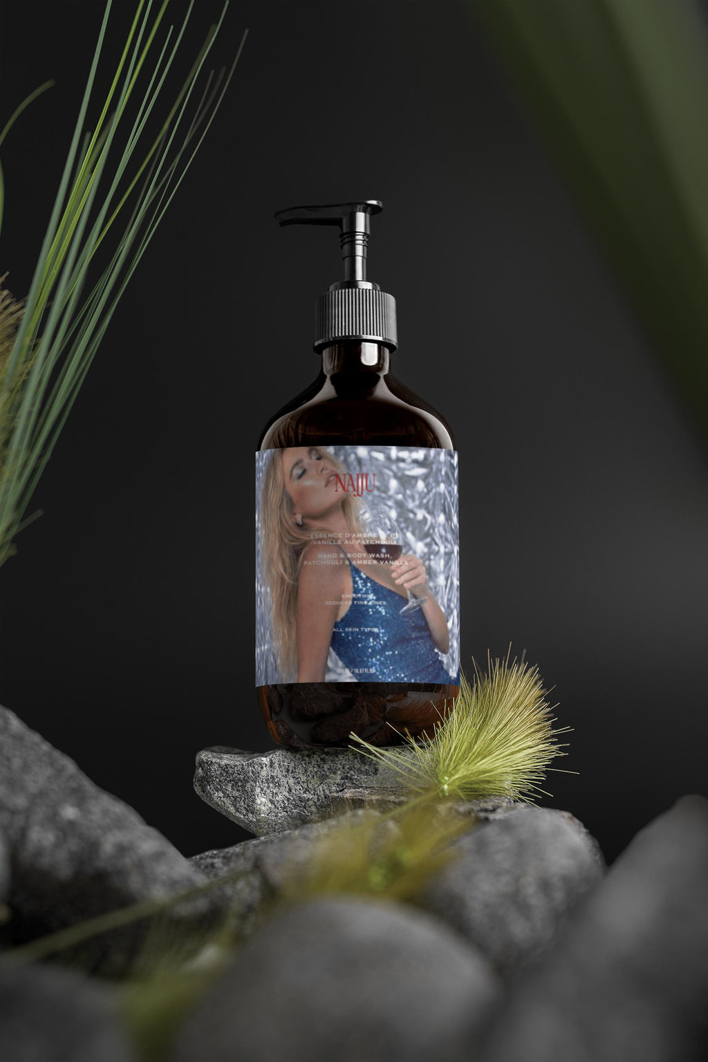 NAJJU Hand & Body Wash, Patchouli & Amber Vanilla