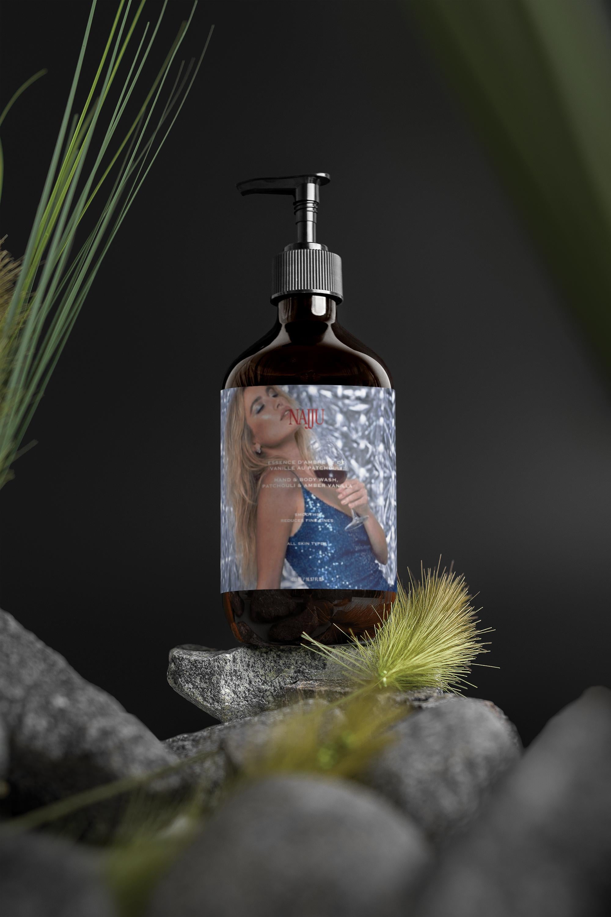 NAJJU Hand & Body Wash, Patchouli & Amber Vanilla